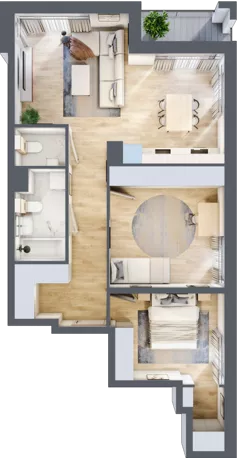 3 pokoje, mieszkanie 65,95 m², piętro 2, oferta nr B/19, Osobowicka 114, Wrocław, Osobowice-Rędzin, Fabryczna, ul. Osobowicka 114