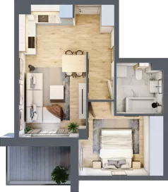 2 pokoje, mieszkanie 40,27 m², parter, oferta nr B/2, Osobowicka 114, Wrocław, Osobowice-Rędzin, Fabryczna, ul. Osobowicka 114