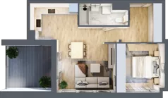 2 pokoje, mieszkanie 47,20 m², piętro 2, oferta nr B/15, Osobowicka 114, Wrocław, Osobowice-Rędzin, Fabryczna, ul. Osobowicka 114