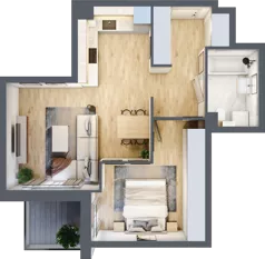 2 pokoje, mieszkanie 48,91 m², piętro 1, oferta nr B/31, Osobowicka 114, Wrocław, Osobowice-Rędzin, Fabryczna, ul. Osobowicka 114