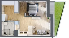 1 pokój, mieszkanie 40,14 m², parter, oferta nr E/3, 29. Aleja, Kraków, Stare Miasto, Warszawskie, ul. Prandoty 10c / al. 29 Listopada