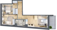 3 pokoje, mieszkanie 54,39 m², piętro 6, oferta nr E/28, 29. Aleja, Kraków, Stare Miasto, Warszawskie, ul. Prandoty 10c / al. 29 Listopada