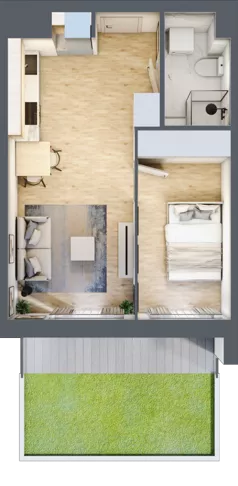 2 pokoje, mieszkanie 35,75 m², parter, oferta nr E/30, 29. Aleja, Kraków, Stare Miasto, Warszawskie, ul. Prandoty 10c / al. 29 Listopada