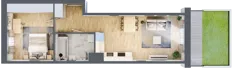2 pokoje, mieszkanie 43,68 m², piętro 3, oferta nr E/38, 29. Aleja, Kraków, Stare Miasto, Warszawskie, ul. Prandoty 10c / al. 29 Listopada