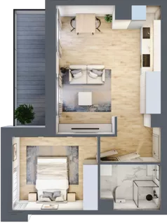2 pokoje, mieszkanie 40,60 m², piętro 6, oferta nr E/139, 29. Aleja, Kraków, Stare Miasto, Warszawskie, ul. Prandoty 10c / al. 29 Listopada
