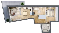 3 pokoje, mieszkanie 59,13 m², piętro 1, oferta nr B/144, Osiedle Międzyleska, Wrocław, Tarnogaj, Krzyki, ul. Międzyleska 6b
