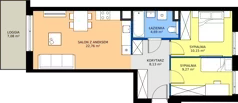 3 pokoje, mieszkanie 55,00 m², piętro 1, oferta nr E/182, Apartamenty Literacka bud. E i F, Warszawa, Bielany, Piaski, ul. Literacka