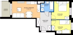 3 pokoje, mieszkanie 51,95 m², piętro 1, oferta nr E/57, Apartamenty Literacka bud. E i F, Warszawa, Bielany, Piaski, ul. Literacka