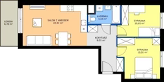 3 pokoje, mieszkanie 59,76 m², piętro 2, oferta nr E/158, Apartamenty Literacka bud. E i F, Warszawa, Bielany, Piaski, ul. Literacka