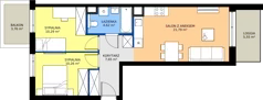 3 pokoje, mieszkanie 54,61 m², piętro 1, oferta nr E/179, Apartamenty Literacka bud. E i F, Warszawa, Bielany, Piaski, ul. Literacka