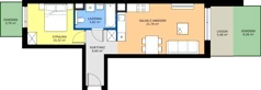 2 pokoje, mieszkanie 43,33 m², parter, oferta nr E/175, Apartamenty Literacka bud. E i F, Warszawa, Bielany, Piaski, ul. Literacka