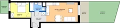 2 pokoje, mieszkanie 44,01 m², parter, oferta nr E/147, Apartamenty Literacka bud. E i F, Warszawa, Bielany, Piaski, ul. Literacka
