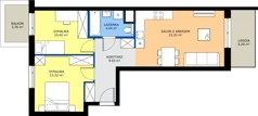 3 pokoje, mieszkanie 59,76 m², piętro 2, oferta nr E/155, Apartamenty Literacka bud. E i F, Warszawa, Bielany, Piaski, ul. Literacka