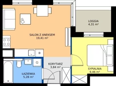 2 pokoje, mieszkanie 37,99 m², piętro 2, oferta nr E/13, Apartamenty Literacka bud. E i F, Warszawa, Bielany, Piaski, ul. Literacka