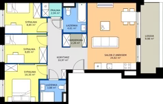 4 pokoje, mieszkanie 76,43 m², piętro 1, oferta nr E/10, Apartamenty Literacka bud. E i F, Warszawa, Bielany, Piaski, ul. Literacka