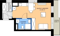 1 pokój, mieszkanie 30,00 m², piętro 8, oferta nr F/44, Apartamenty Literacka bud. E i F, Warszawa, Bielany, Piaski, ul. Literacka