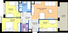 4 pokoje, mieszkanie 63,71 m², piętro 5, oferta nr F/27, Apartamenty Literacka bud. E i F, Warszawa, Bielany, Piaski, ul. Literacka