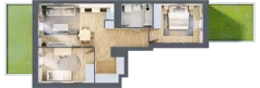 3 pokoje, mieszkanie 57,11 m², parter, oferta nr B/45, Apartamenty Park Matecznego, Kraków, Podgórze, Mateczny, ul. Rydlówka 5