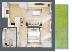1 pokój, mieszkanie 34,36 m², parter, oferta nr D/1, Apartamenty Park Matecznego, Kraków, Podgórze, Mateczny, ul. Rydlówka 5
