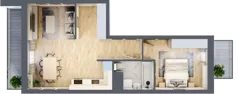 2 pokoje, mieszkanie 47,92 m², piętro 5, oferta nr D/66, Apartamenty Park Matecznego, Kraków, Podgórze, Mateczny, ul. Rydlówka 5