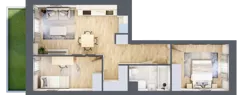 3 pokoje, mieszkanie 51,54 m², parter, oferta nr D/71, Apartamenty Park Matecznego, Kraków, Podgórze, Mateczny, ul. Rydlówka 5