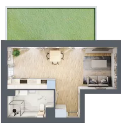 1 pokój, mieszkanie 32,00 m², parter, oferta nr D/72, Apartamenty Park Matecznego, Kraków, Podgórze, Mateczny, ul. Rydlówka 5