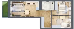 3 pokoje, mieszkanie 53,29 m², parter, oferta nr D/93, Apartamenty Park Matecznego, Kraków, Podgórze, Mateczny, ul. Rydlówka 5