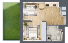 1 pokój, mieszkanie 37,71 m², parter, oferta nr E/3, Apartamenty Park Matecznego, Kraków, Podgórze, Mateczny, ul. Rydlówka 5