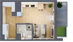 1 pokój, mieszkanie 34,43 m², parter, oferta nr E/74, Metro Zachód 8 bud. E-H, Warszawa, Bemowo, Chrzanów, ul. Jana Heweliusza