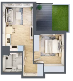 2 pokoje, mieszkanie 37,30 m², parter, oferta nr G/10, Metro Zachód 8 bud. E-H, Warszawa, Bemowo, Chrzanów, ul. Jana Heweliusza