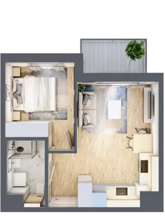 2 pokoje, mieszkanie 33,20 m², piętro 1, oferta nr G/85, Metro Zachód 8 bud. E-H, Warszawa, Bemowo, Chrzanów, ul. Jana Heweliusza