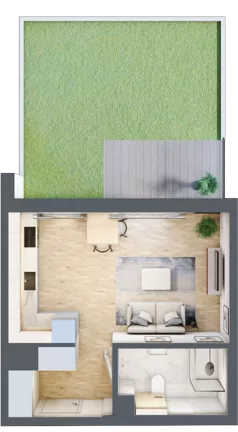 1 pokój, mieszkanie 28,18 m², parter, oferta nr H/46, Metro Zachód 8 bud. E-H, Warszawa, Bemowo, Chrzanów, ul. Jana Heweliusza