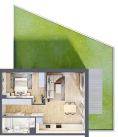 2 pokoje, mieszkanie 52,01 m², parter, oferta nr C/1, Wille Biskupin, Wrocław, Biskupin-Sępolno-Dąbie-Bartoszowice, Śródmieście, ul. Braci Gierymskich 156