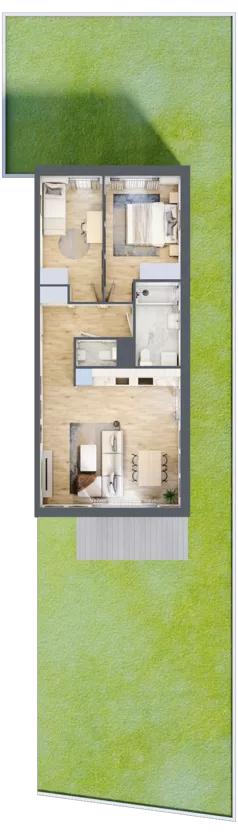 3 pokoje, mieszkanie 63,97 m², piętro 1, oferta nr G/6, Wille Biskupin, Wrocław, Biskupin-Sępolno-Dąbie-Bartoszowice, Śródmieście, ul. Braci Gierymskich 156