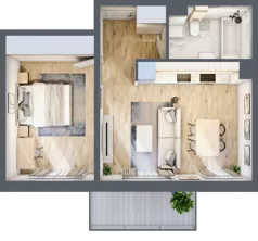 2 pokoje, mieszkanie 44,60 m², piętro 1, oferta nr I/5, Wille Biskupin, Wrocław, Biskupin-Sępolno-Dąbie-Bartoszowice, Śródmieście, ul. Braci Gierymskich 156