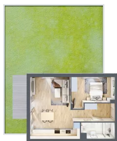 2 pokoje, mieszkanie 52,01 m², piętro 1, oferta nr C/4, Wille Biskupin, Wrocław, Biskupin-Sępolno-Dąbie-Bartoszowice, Śródmieście, ul. Braci Gierymskich 156