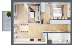 2 pokoje, mieszkanie 52,01 m², piętro 2, oferta nr L/9, Wille Biskupin, Wrocław, Biskupin-Sępolno-Dąbie-Bartoszowice, Śródmieście, ul. Braci Gierymskich 156