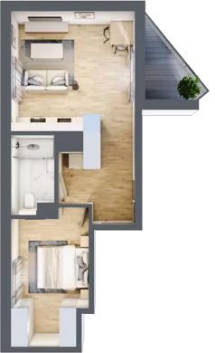 2 pokoje, mieszkanie 42,67 m², piętro 2, oferta nr A/37, Metro Zachód etap 6, Warszawa, Bemowo, Chrzanów, ul. Szeligowska