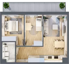 3 pokoje, mieszkanie 53,63 m², parter, oferta nr A/48, Apartamenty Beethovena, Warszawa, Mokotów, Sielce, ul. Dziekońskiego 4