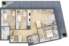 4 pokoje, mieszkanie 72,45 m², parter, oferta nr A/47, Apartamenty Beethovena, Warszawa, Mokotów, Sielce, ul. Dziekońskiego 4