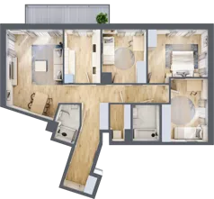 4 pokoje, mieszkanie 97,39 m², piętro 4, oferta nr A/20, Apartamenty Beethovena, Warszawa, Mokotów, Sielce, ul. Dziekońskiego 4