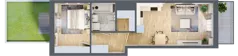 2 pokoje, mieszkanie 44,32 m², parter, oferta nr A/45, Apartamenty Beethovena, Warszawa, Mokotów, Sielce, ul. Dziekońskiego 4