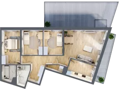 4 pokoje, mieszkanie 93,03 m², parter, oferta nr A/1, Apartamenty Beethovena, Warszawa, Mokotów, Sielce, ul. Dziekońskiego 4