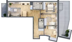 4 pokoje, mieszkanie 75,95 m², parter, oferta nr A/49, Apartamenty Beethovena, Warszawa, Mokotów, Sielce, ul. Dziekońskiego 4