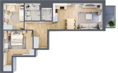 3 pokoje, mieszkanie 60,18 m², piętro 1, oferta nr B/94, Apartamenty Beethovena, Warszawa, Mokotów, Sielce, ul. Dziekońskiego 4