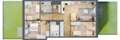 4 pokoje, mieszkanie 76,91 m², parter, oferta nr B/68, Apartamenty Beethovena, Warszawa, Mokotów, Sielce, ul. Dziekońskiego 4