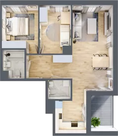 3 pokoje, mieszkanie 67,70 m², piętro 5, oferta nr B/66, Apartamenty Beethovena, Warszawa, Mokotów, Sielce, ul. Dziekońskiego 4