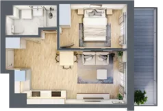 2 pokoje, mieszkanie 35,36 m², parter, oferta nr B/2, Apartamenty Beethovena, Warszawa, Mokotów, Sielce, ul. Dziekońskiego 4