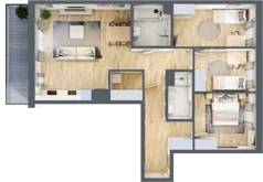 4 pokoje, mieszkanie 86,48 m², piętro 4, oferta nr C/33, Apartamenty Beethovena, Warszawa, Mokotów, Sielce, ul. Dziekońskiego 4