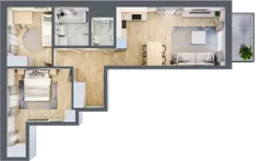 3 pokoje, mieszkanie 59,79 m², piętro 3, oferta nr D/29, Apartamenty Beethovena, Warszawa, Mokotów, Sielce, ul. Dziekońskiego 4